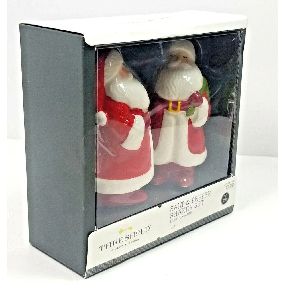 Santa Claus Salt and Pepper Shaker Christmas Holiday Set Decor New